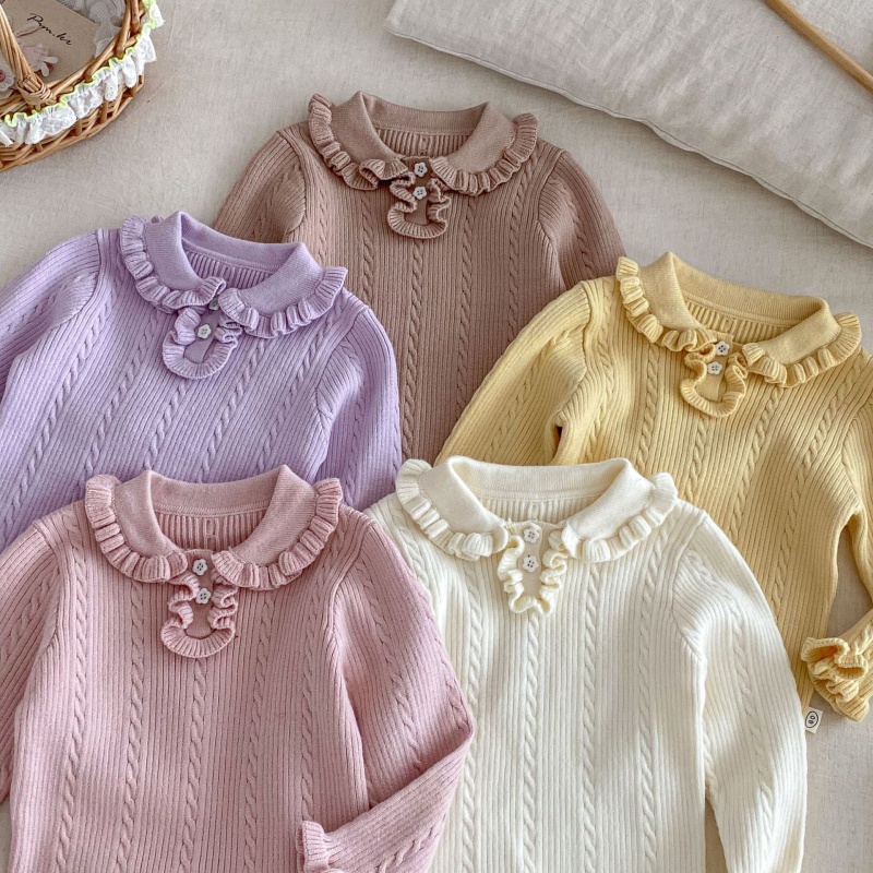 Baby Kids' Girl Lace Knit Sweater