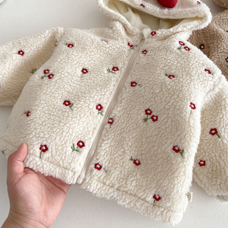 Baby & Kids' Girls Floral Print Bow Outerwear