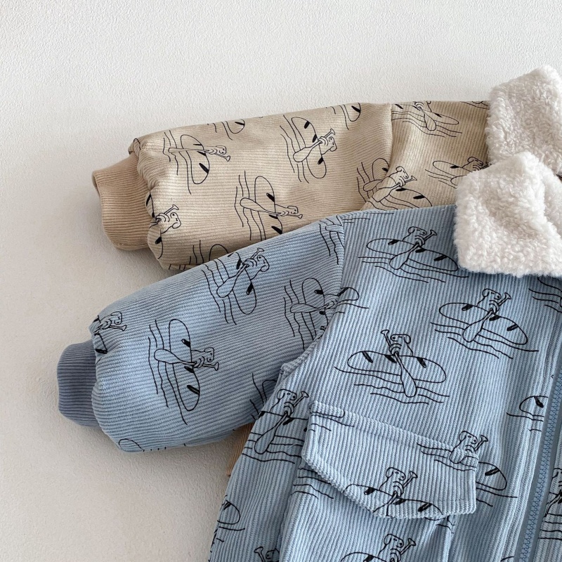Baby & Kids' Boys' Thickened Printed Outerwear