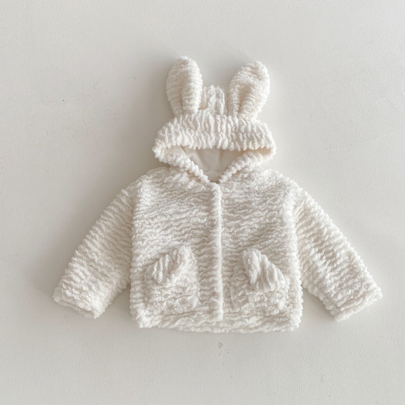 Baby & Kids Rabbit Ear Fuzzy Outerwear