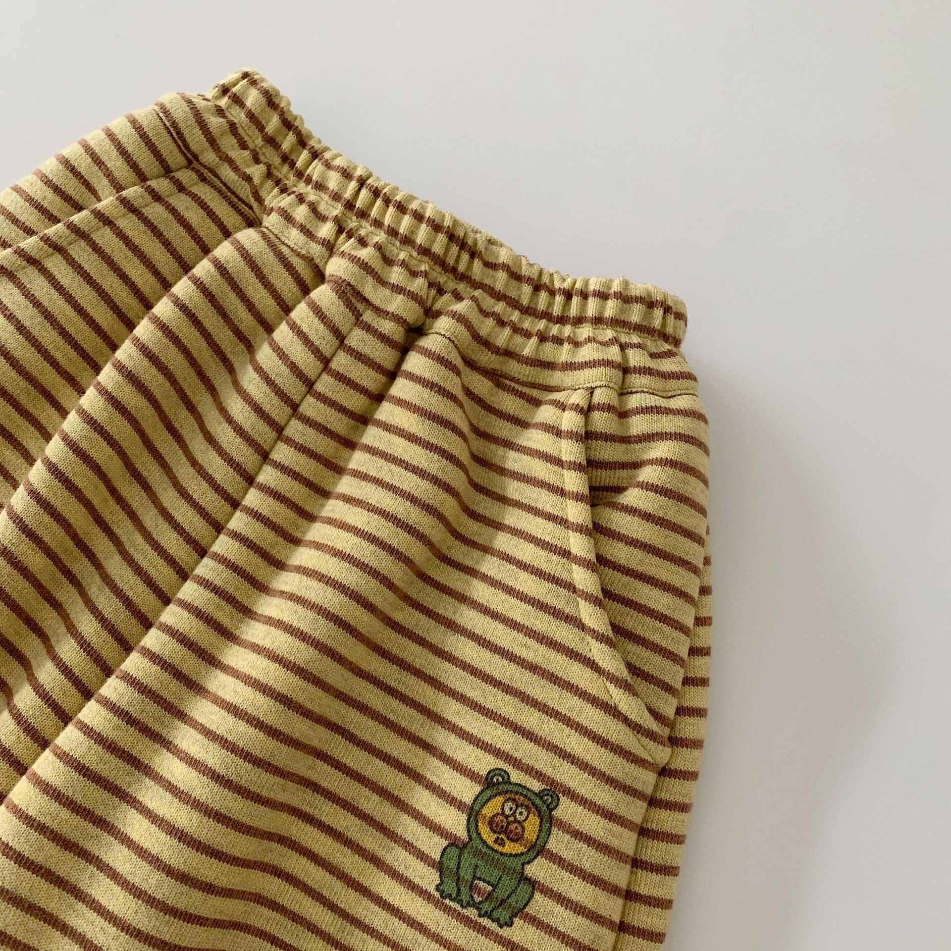 Kid Boy Bear Stripe Casual Pants