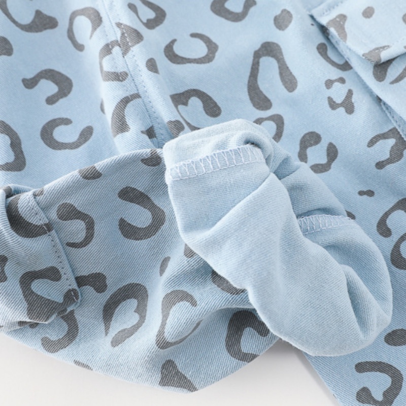 Baby 2 Piece Leopard Print Stand-Up Neck Set