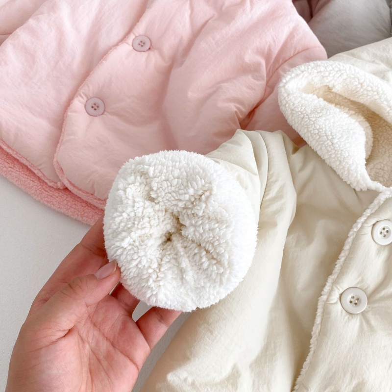 Baby Toddler Solid Color Warm Cotton Jacket