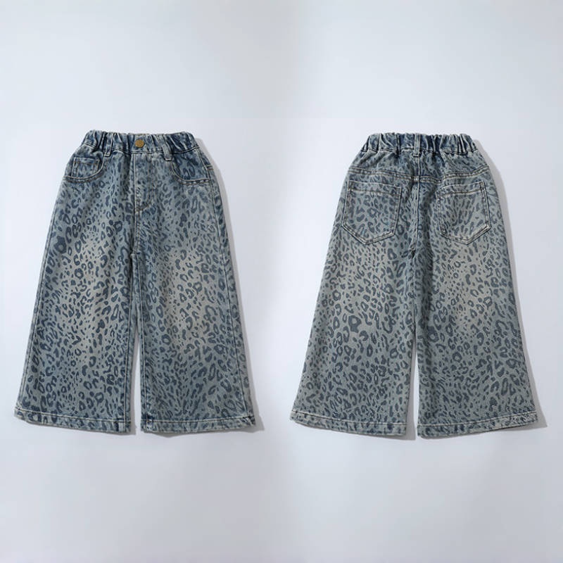 Baby Toddler Girl's Printed Denim Nine Pants
