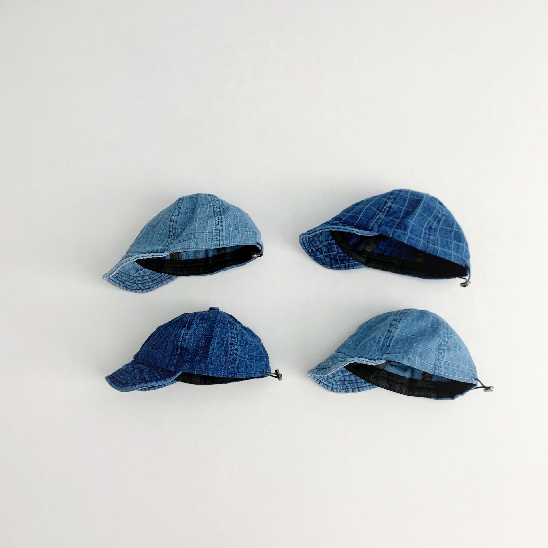 Baby Grid Soft-Brimmed Denim Baseball Hat