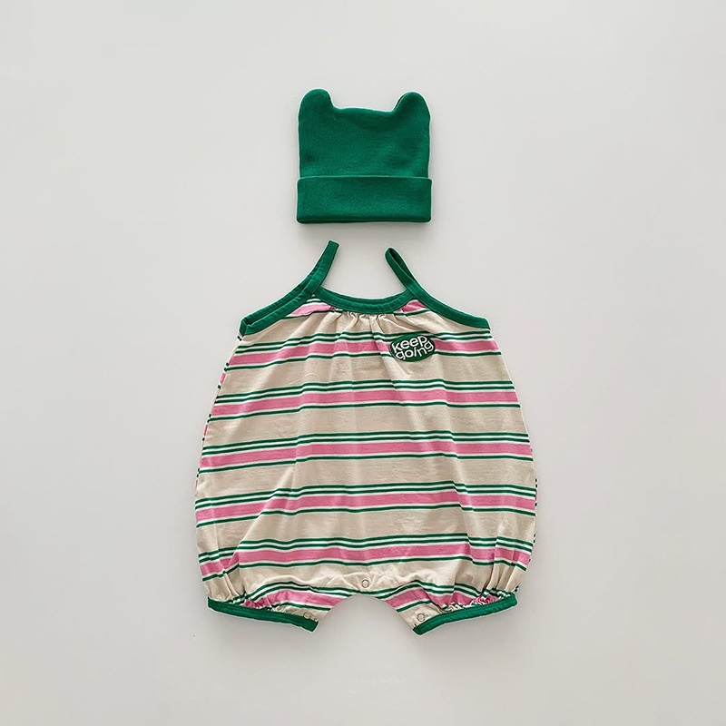 Baby Striped Camisole Romper