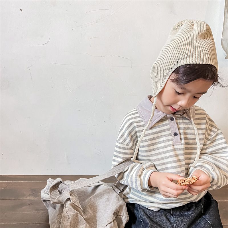 Toddler Polo Striped Casual Soft T-shirt