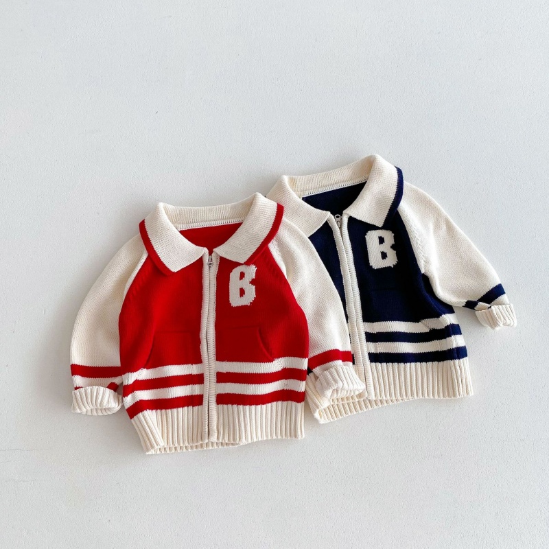 Baby Toddler Alphabet Zipper Cardigan Sweater