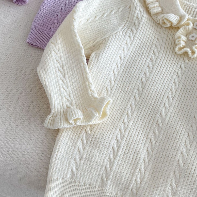 Baby Kids' Girl Lace Knit Sweater