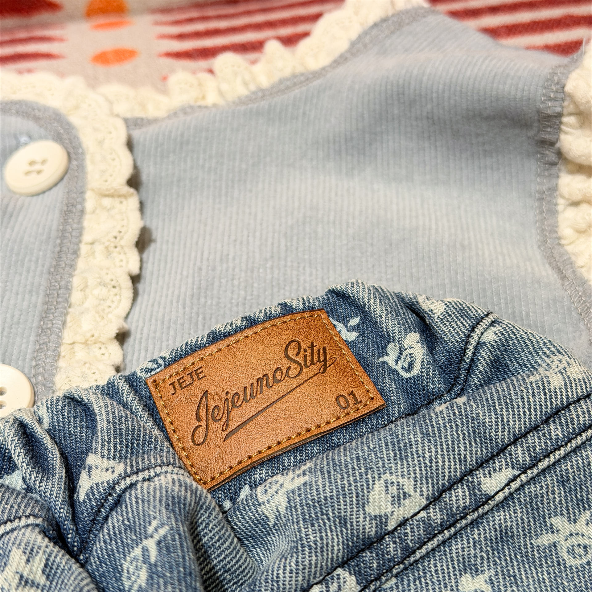 Baby & Kids Denim Flower Pants