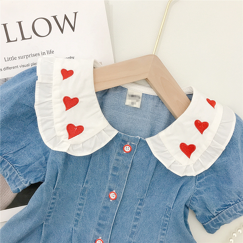 Kids Girl Love Denim Dress