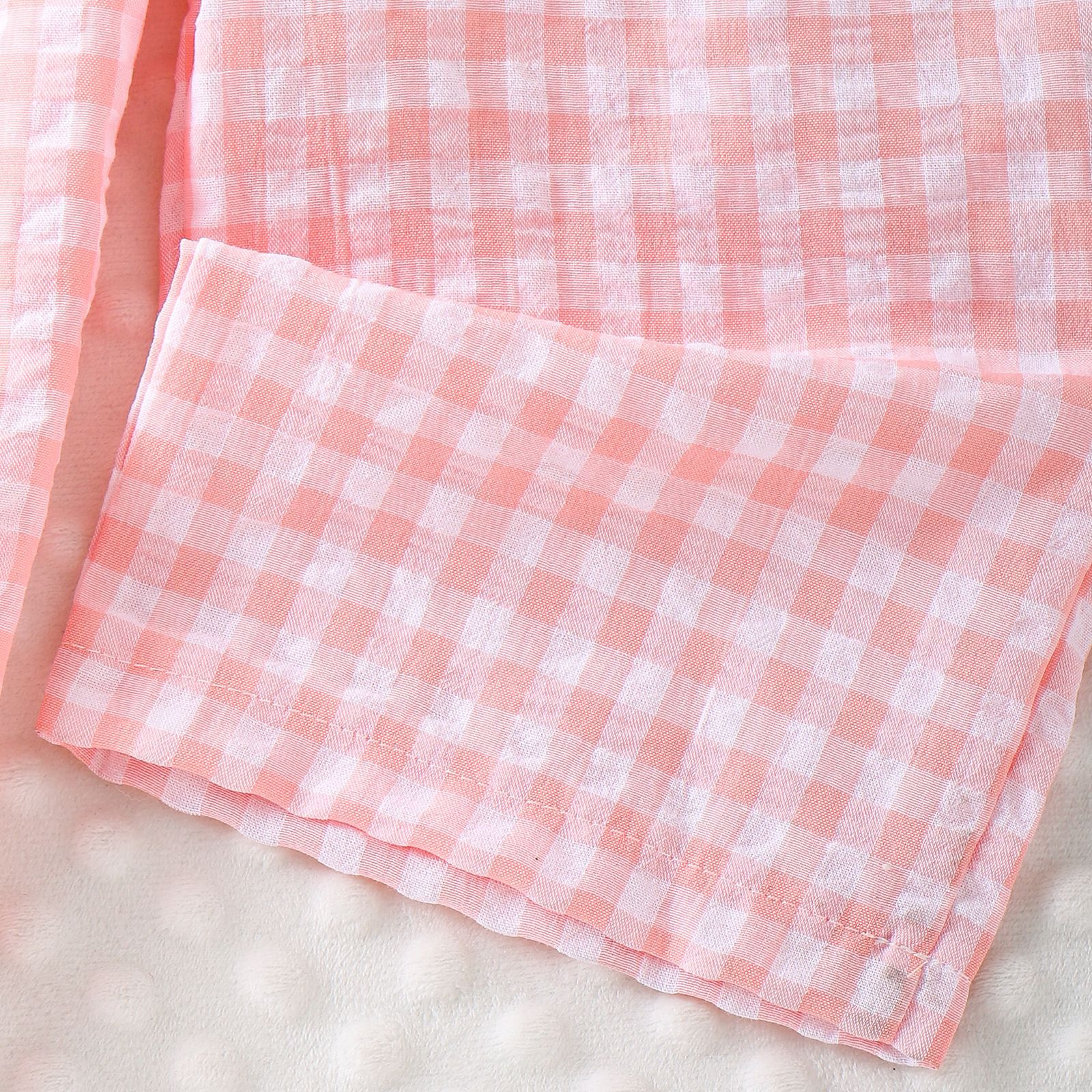 Toddler Girl Gingham Bow Cotton Romper