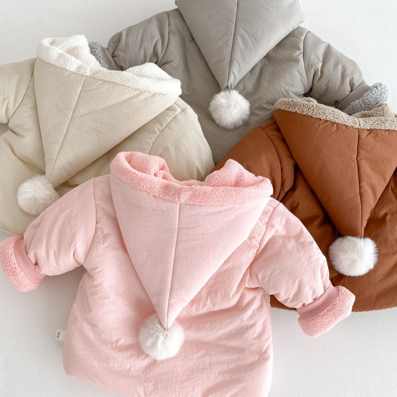 Baby Toddler Solid Color Warm Cotton Jacket