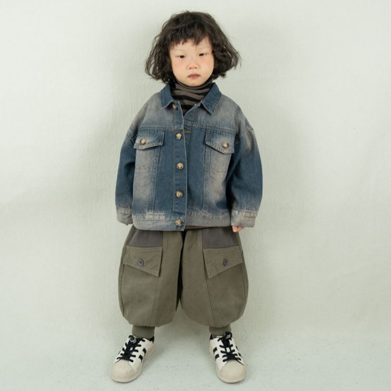 Toddler Vintage Casual Denim Jacke