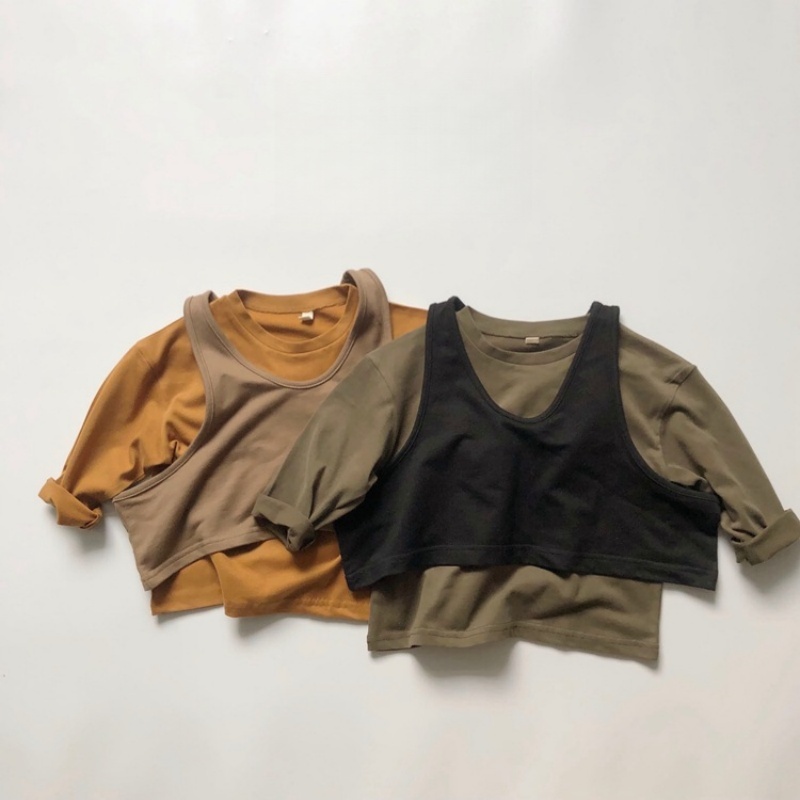 Baby Toddler Drop Shoulder Multi-Color T-Shirt Top