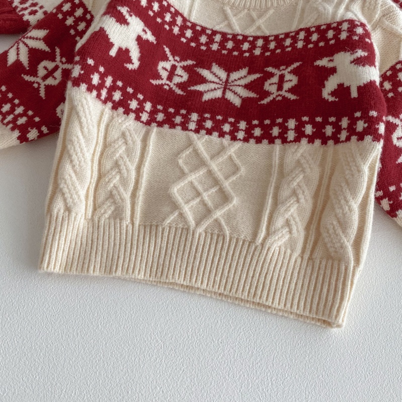 Baby Toddler Christmas Reindeer Snowflake Sweater