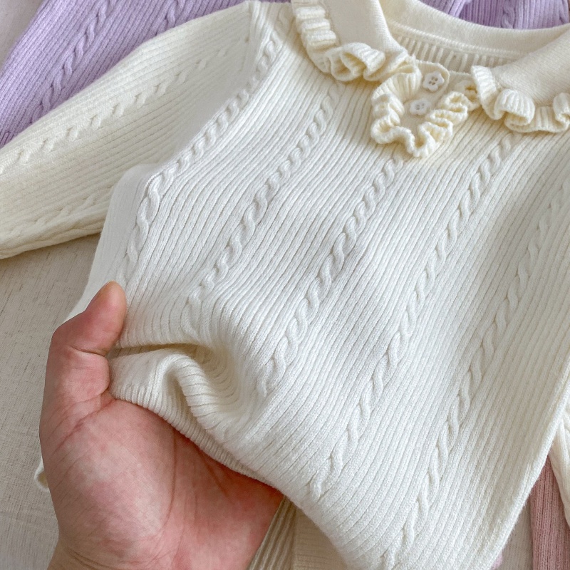 Baby Kids' Girl Lace Knit Sweater