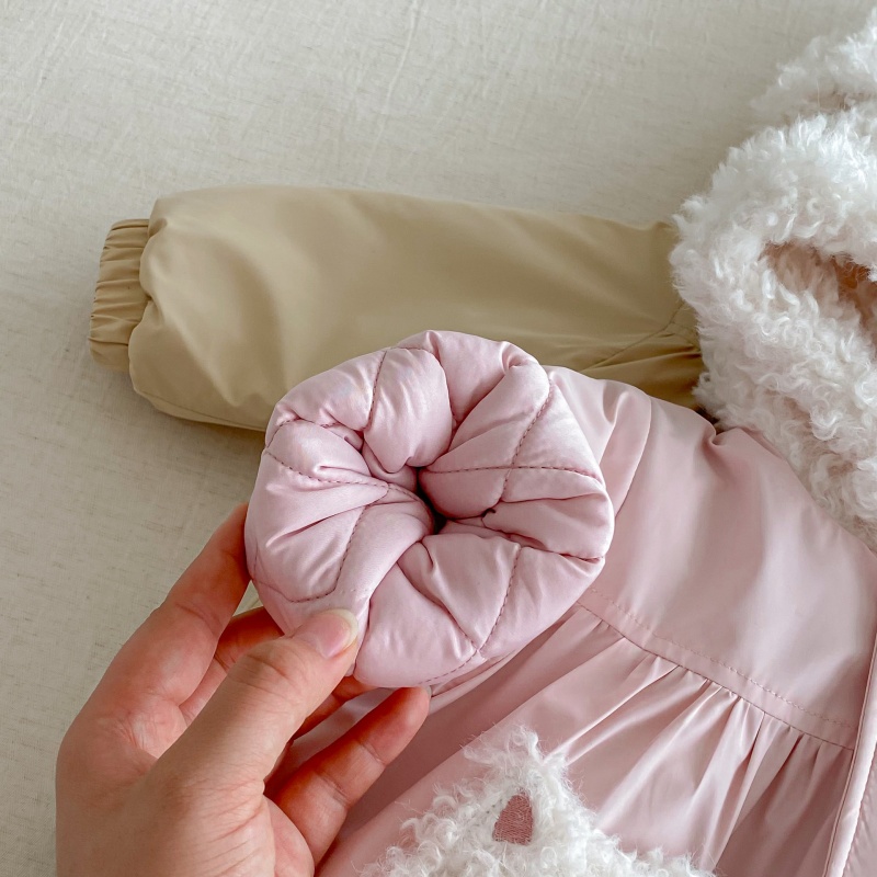 Baby Kids' Girl Fuzzy Cat Outerwear