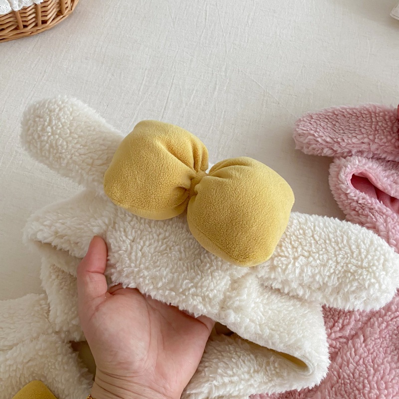 Baby & Kids' Girls' Bow-Tie Lambswool Outerwear