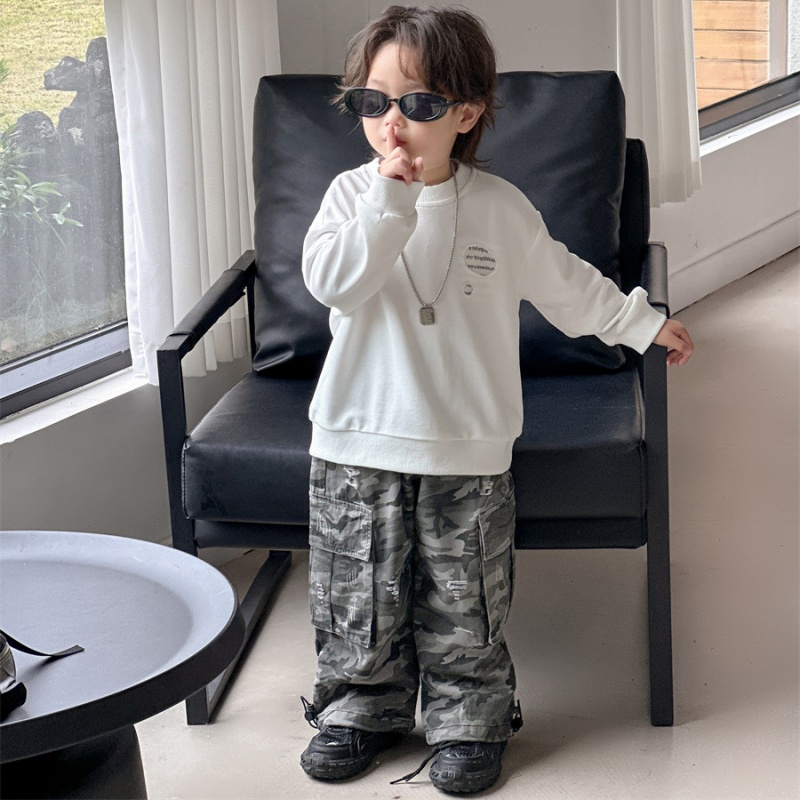Toddler Boys' Ripped Camouflage Work Pants