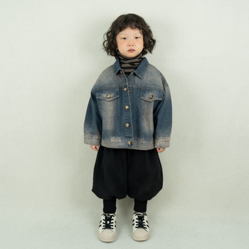Toddler Vintage Casual Denim Jacke