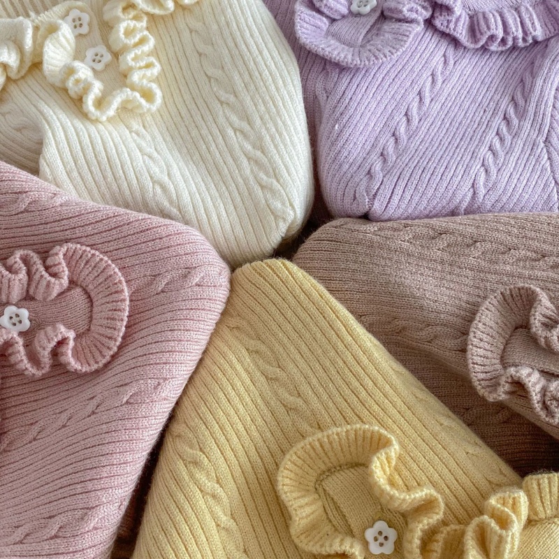 Baby Kids' Girl Lace Knit Sweater
