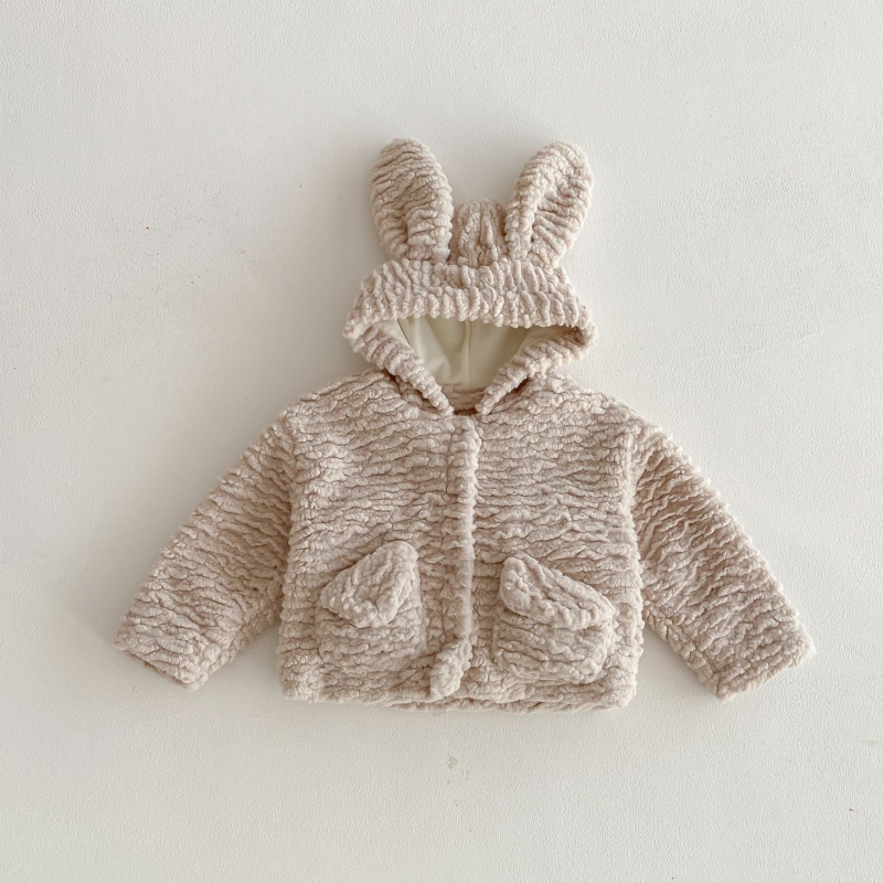 Baby & Kids Rabbit Ear Fuzzy Outerwear