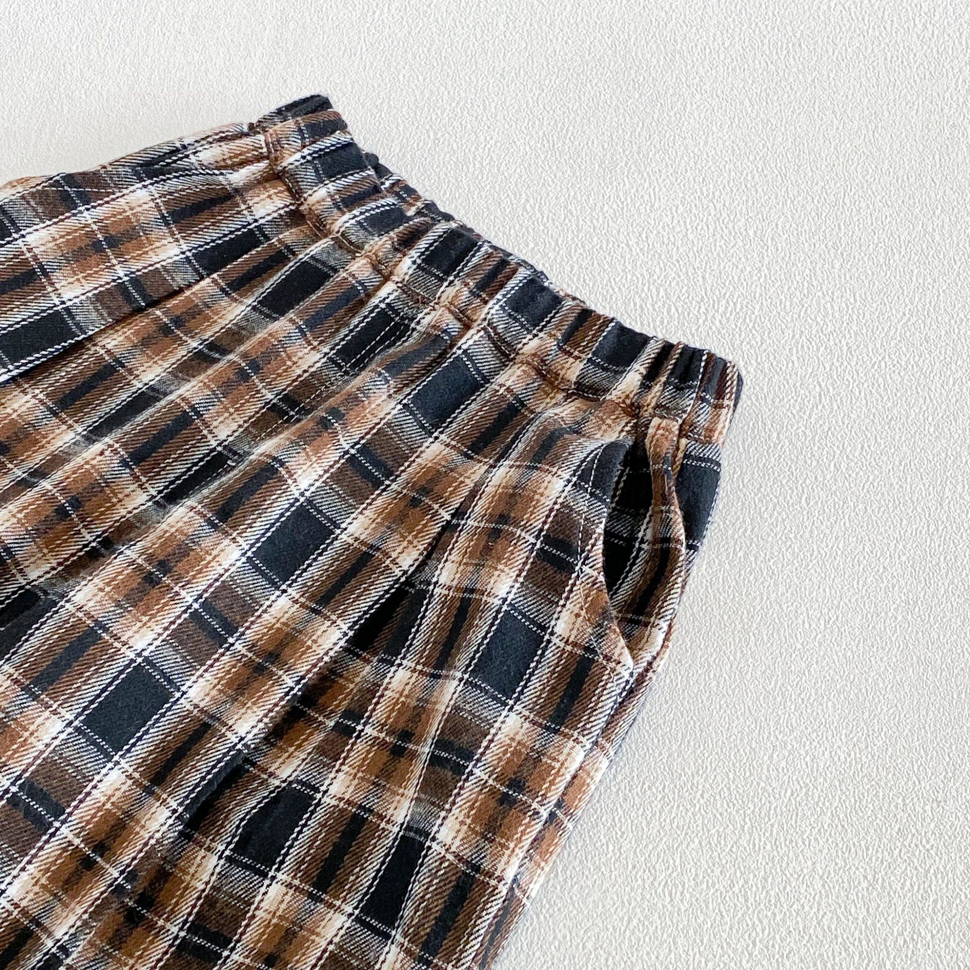 Kids Plaid Scimitar Pants