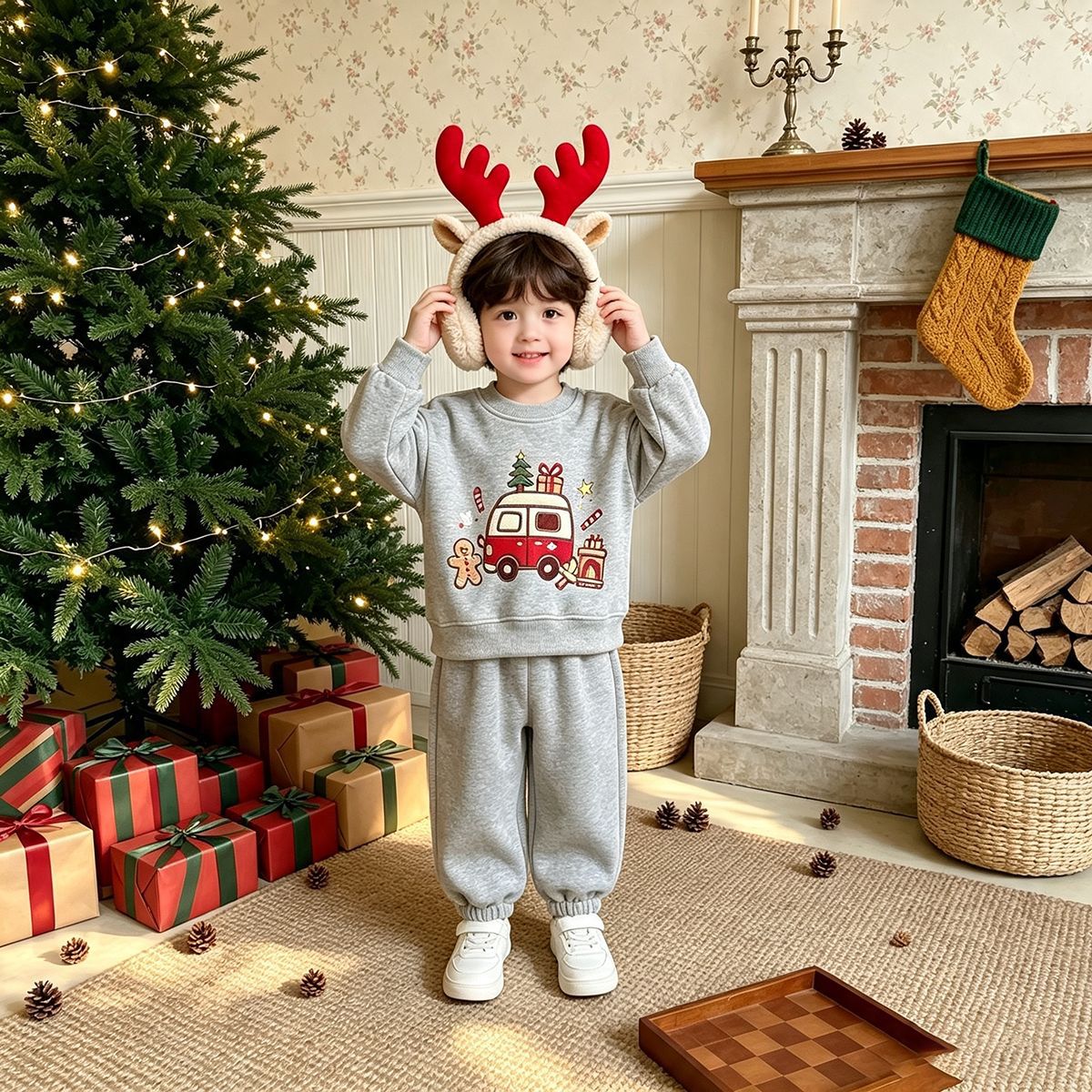 Kids Christmas Leisure 2-Piece Set