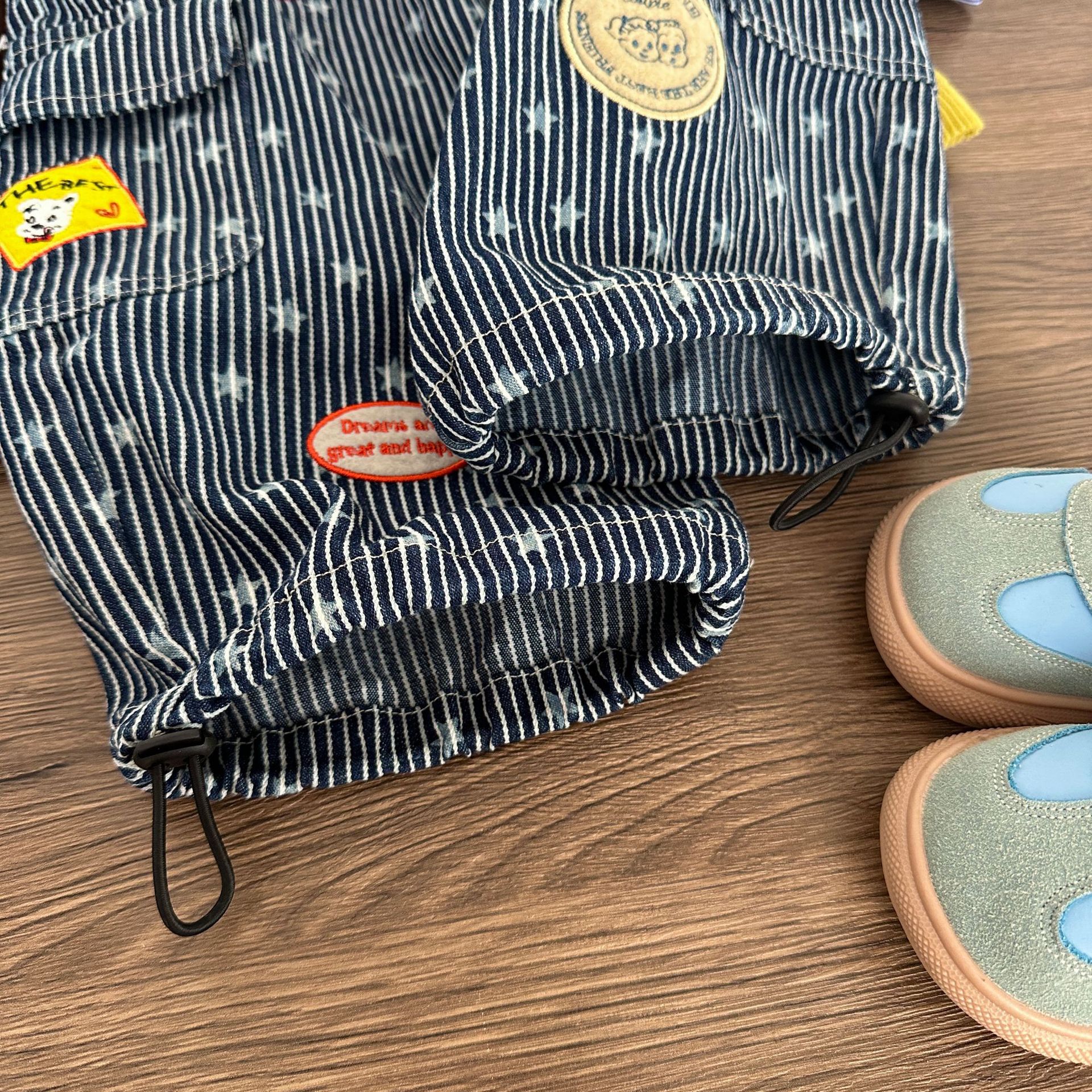 DailyBebe Kids Stripe Stars Pocket Pants