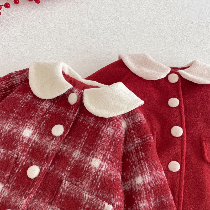 Baby Kids' Girl Christmas Red Coat