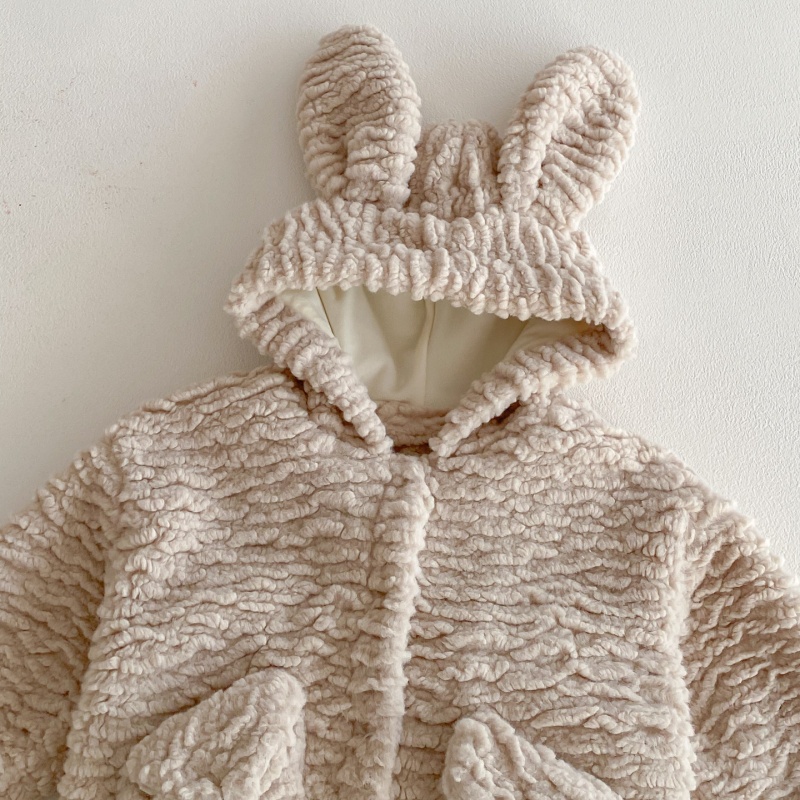 Baby & Kids Rabbit Ear Fuzzy Outerwear