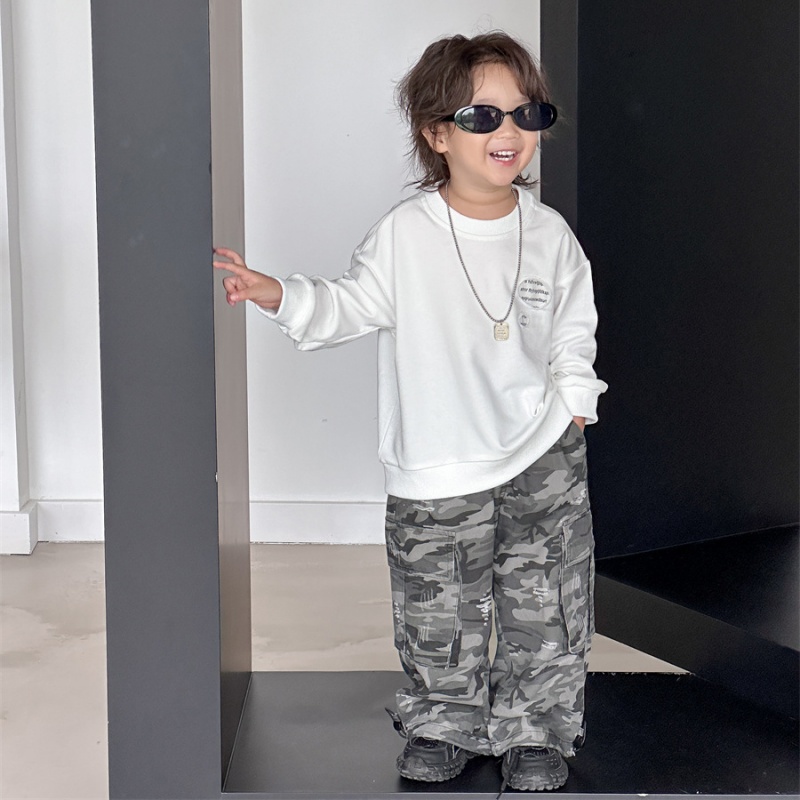 Toddler Boys' Ripped Camouflage Work Pants