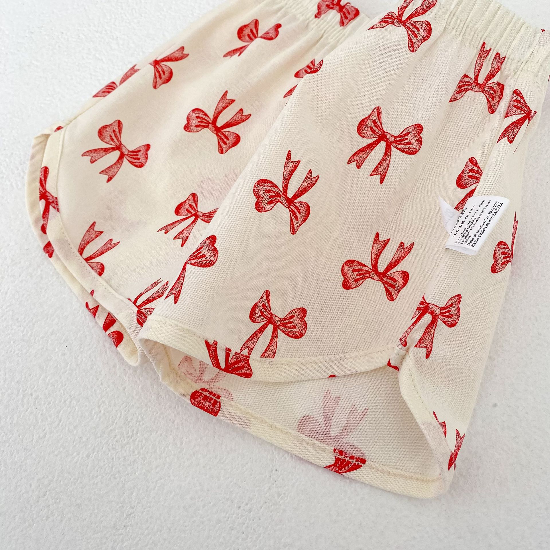 Baby Bow Tie Straps Top and Shorts Set