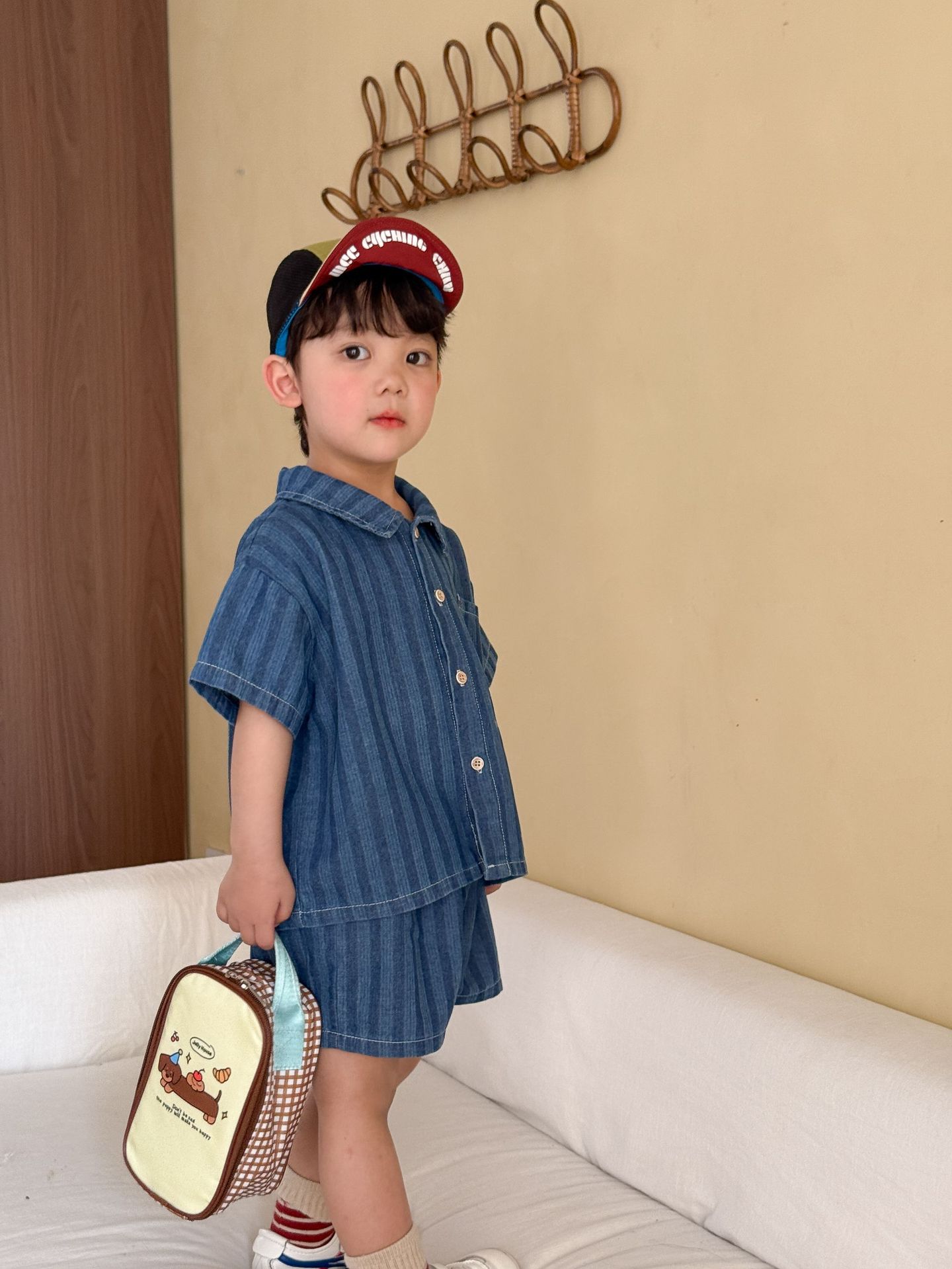 2-Piece Toddler Denim Striped Set & Dress