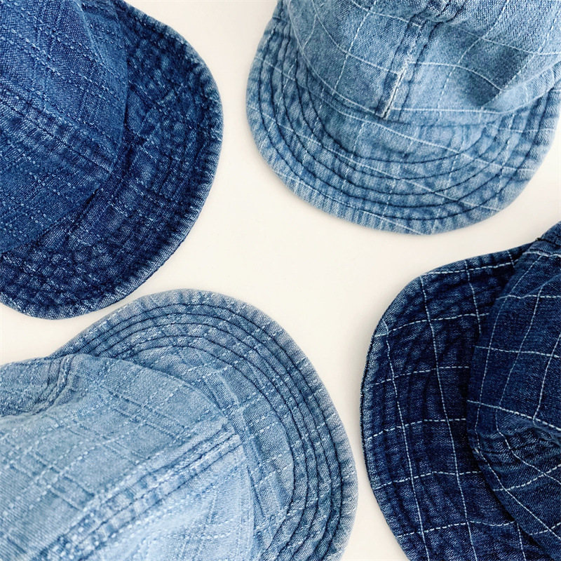 Baby Grid Soft-Brimmed Denim Baseball Hat