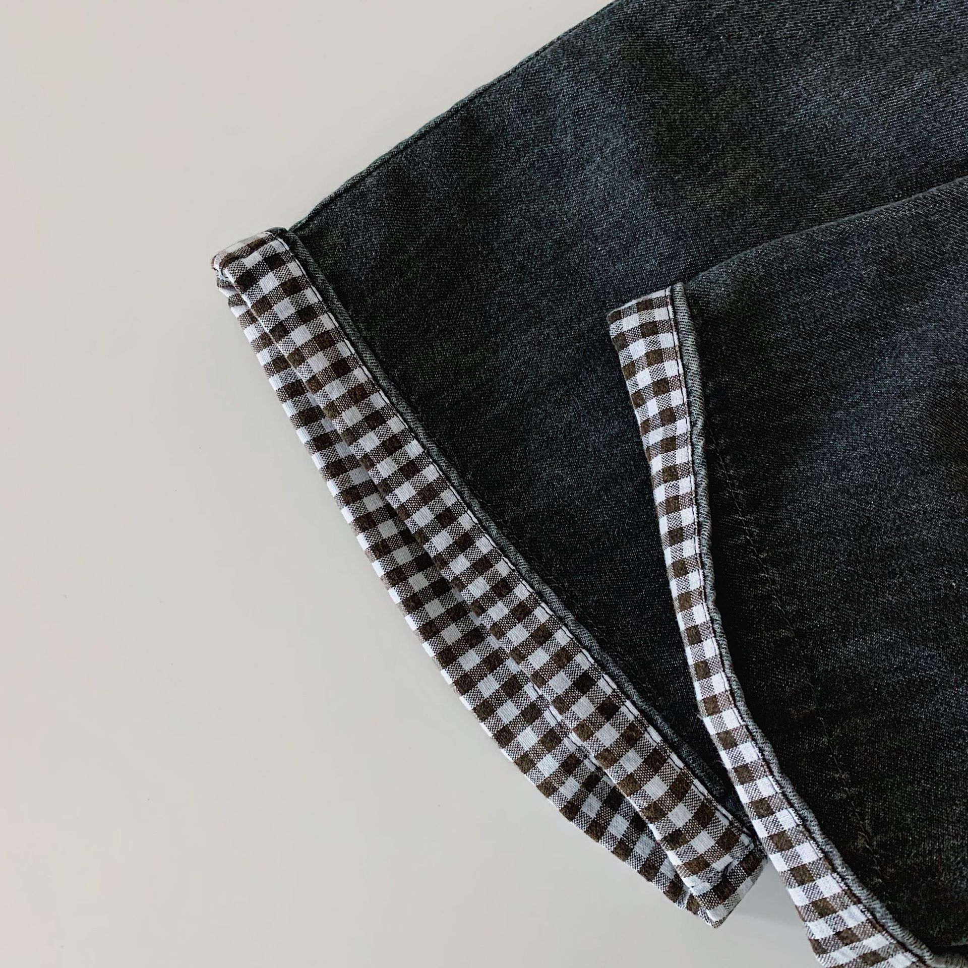 Kids Checkerboard Short Jeans