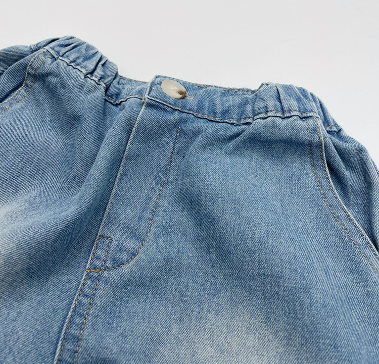 Kids Scattered Edges Denim Shorts