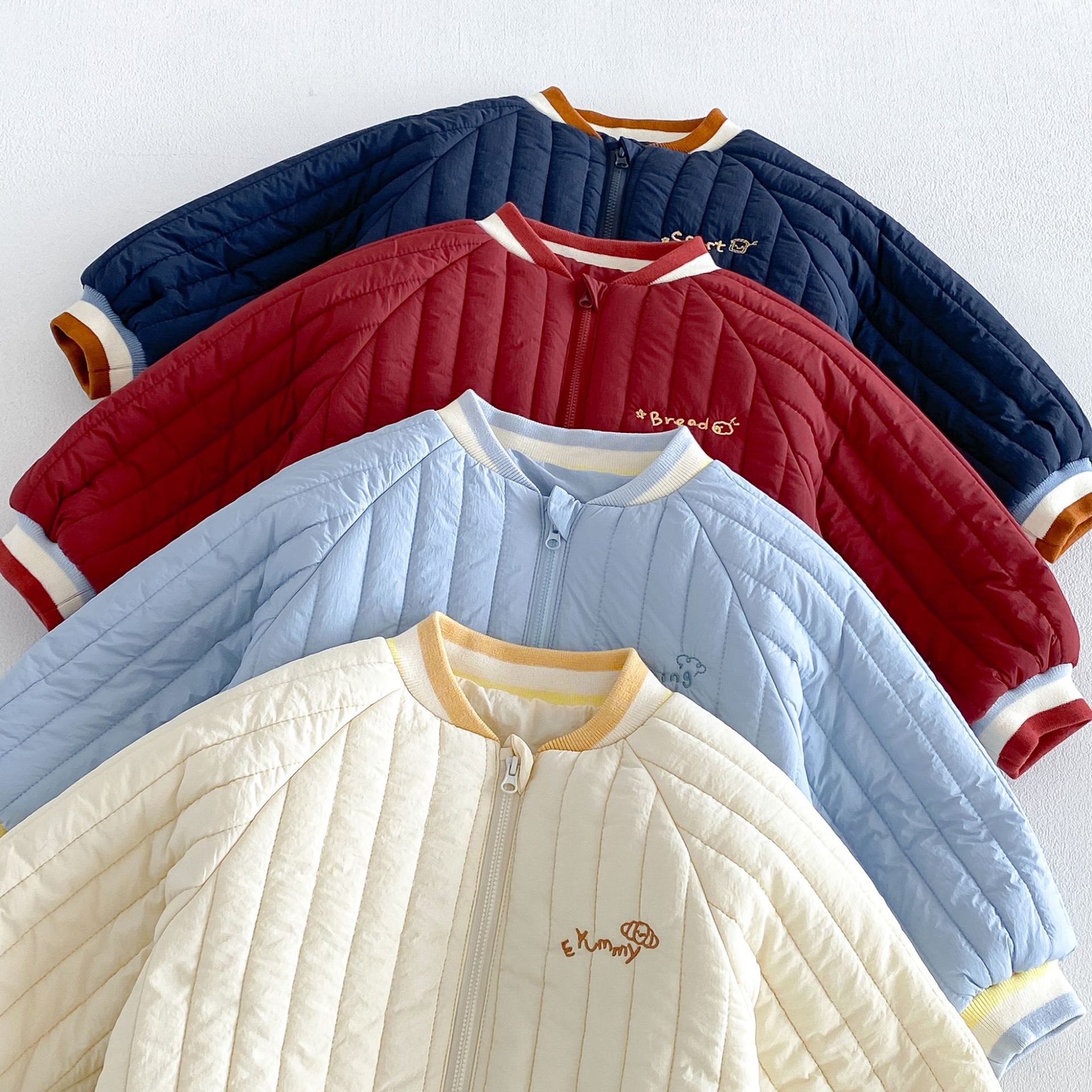 Kids Embroidery Cartoon Pattern Outerwear