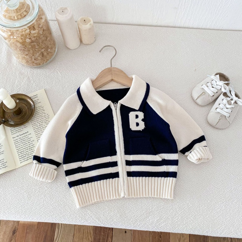 Baby Toddler Alphabet Zipper Cardigan Sweater