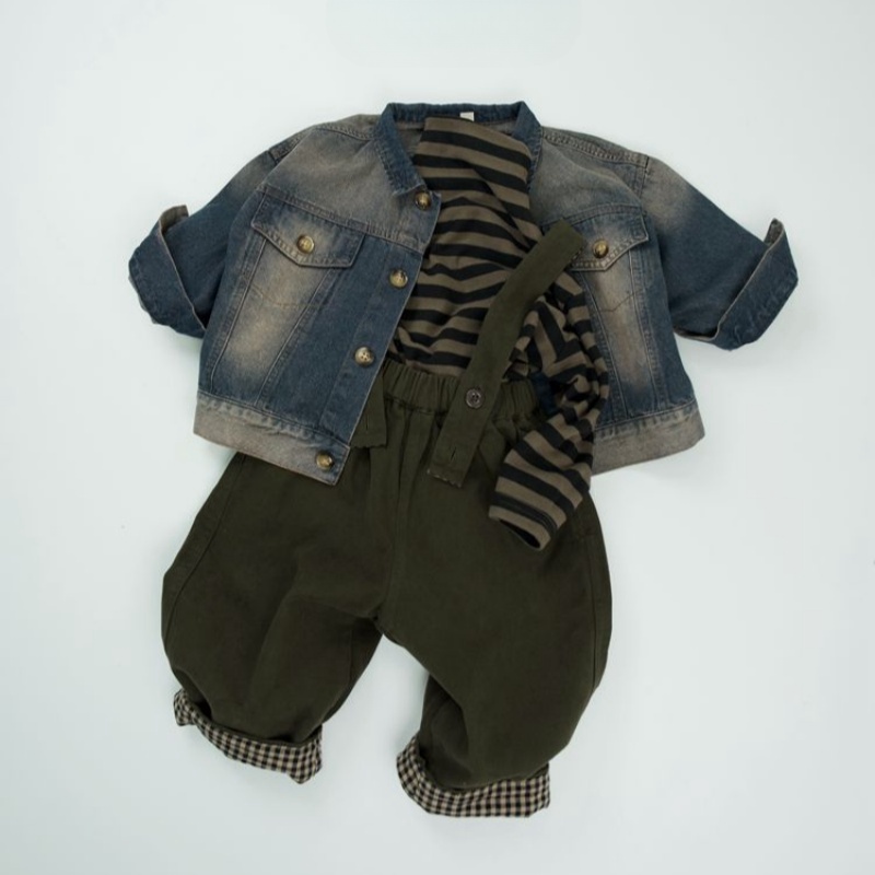 Toddler Vintage Casual Denim Jacke