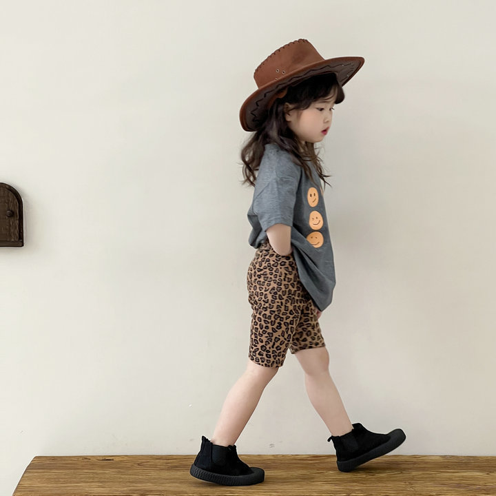 Kids Leopard Print Base Layer Short Pants