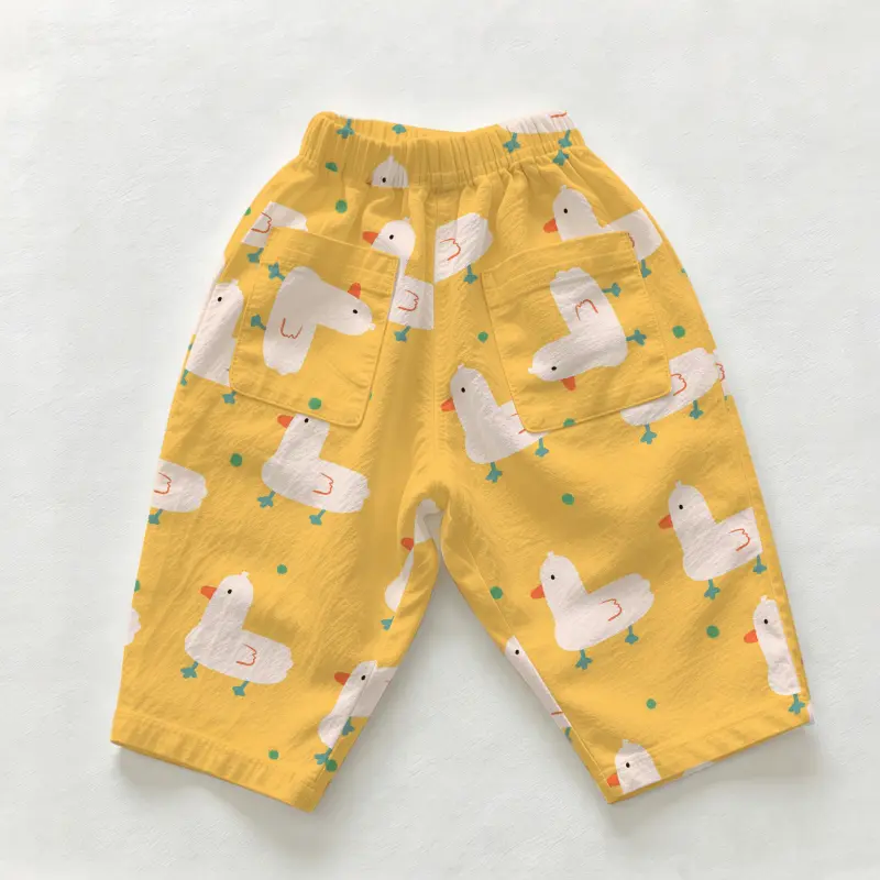 Baby & Toddler Yellow Duck Print Casual Pants