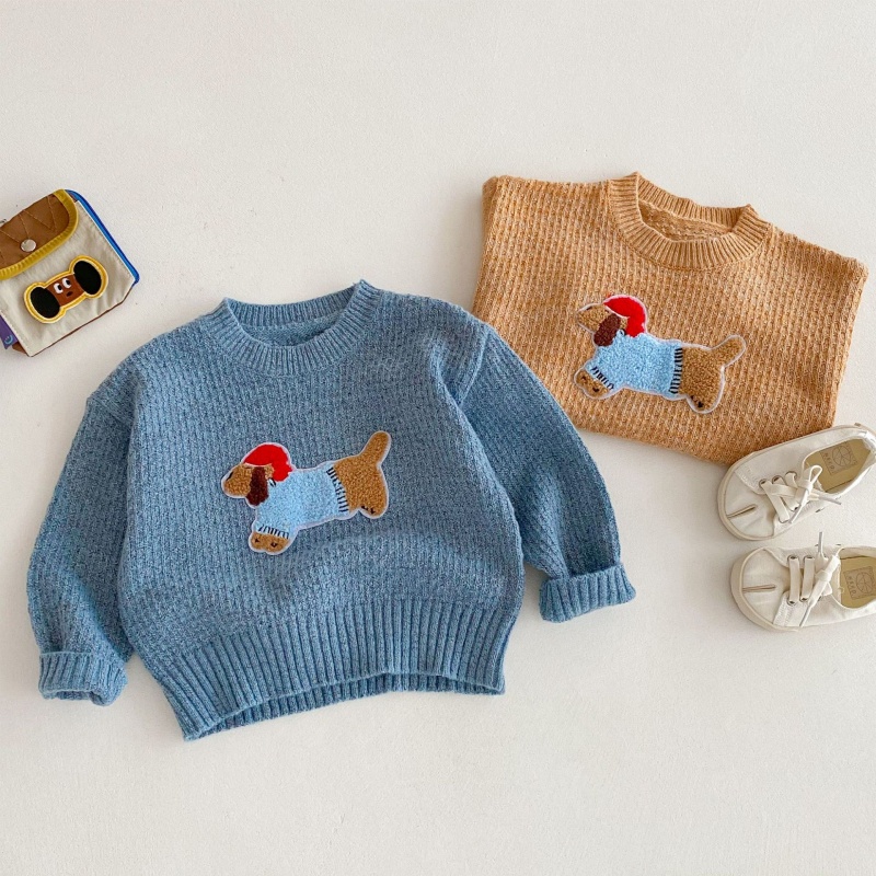 Kids' Sausage Dog Embroidered Sweater