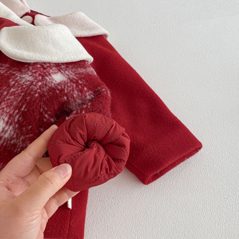 Baby Kids' Girl Christmas Red Coat