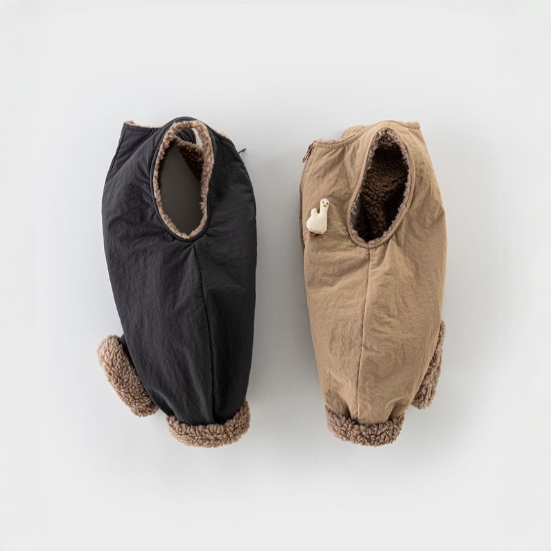 Baby & Toddler 3D Goose-Print Fleece Overalls