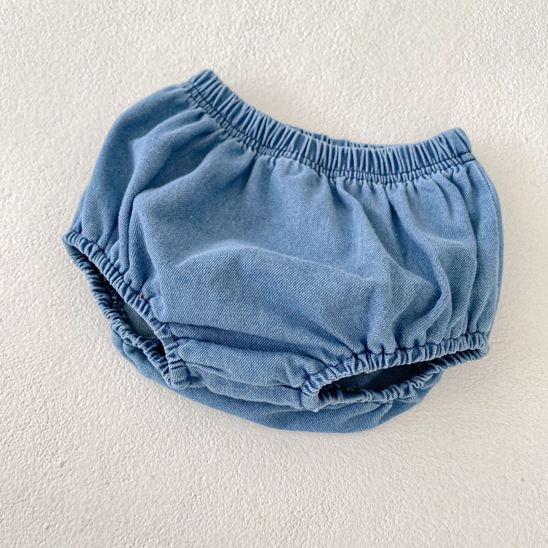Baby Bow Tie Denim Dress and Shorts Set