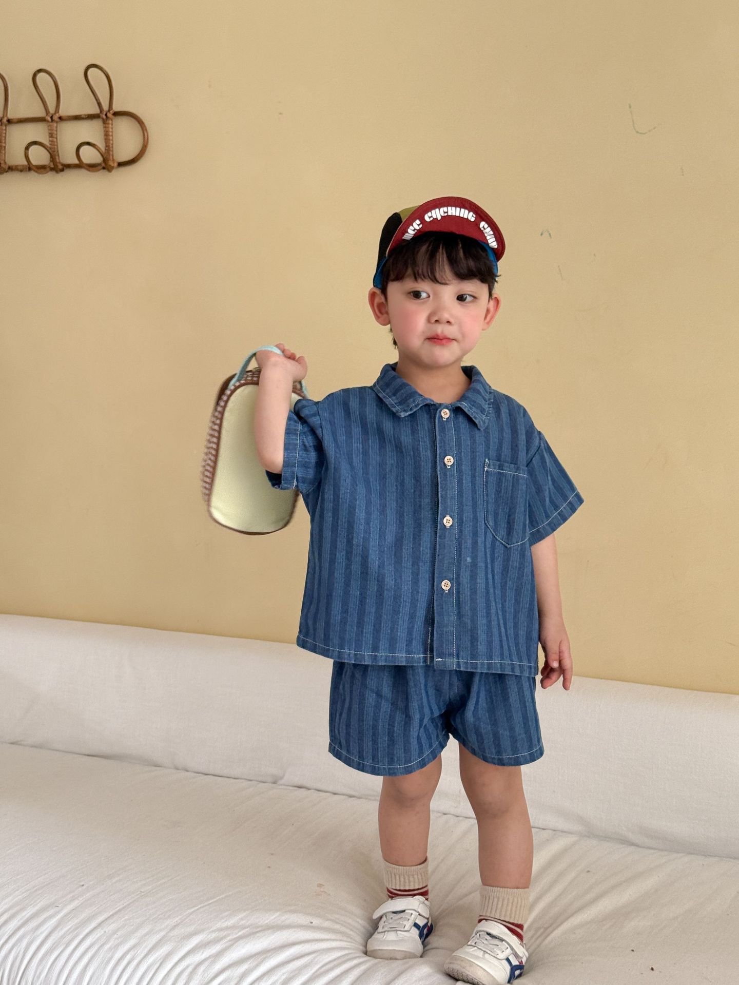 2-Piece Toddler Denim Striped Set & Dress