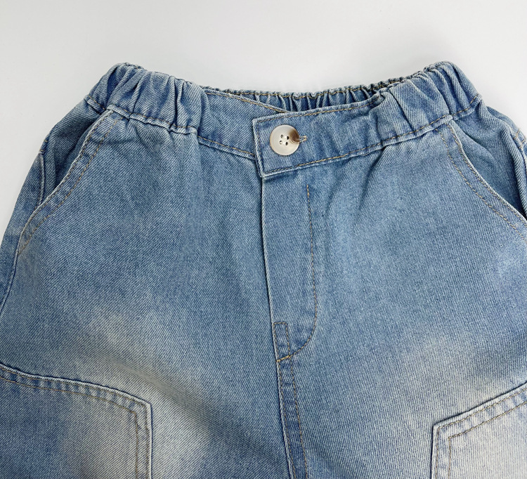 Kids Scattered Edges Denim Shorts