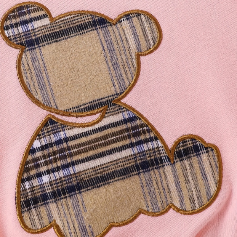2-Piece Plaid Bear Baby Newborn Sweatshirt Set